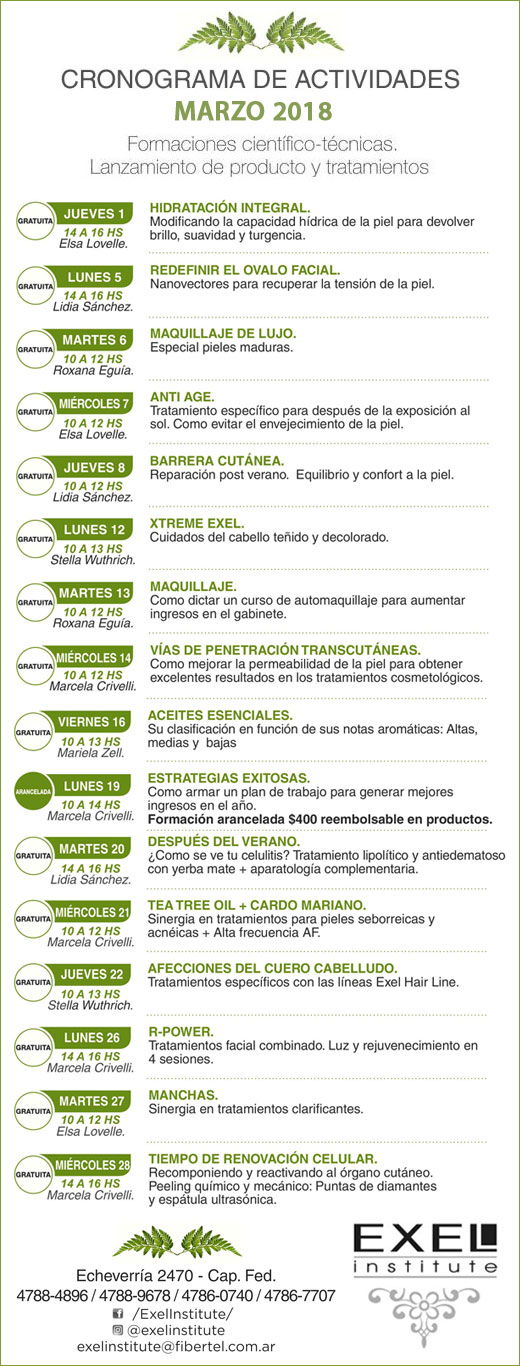 PROGRAMACION MARZO 2018