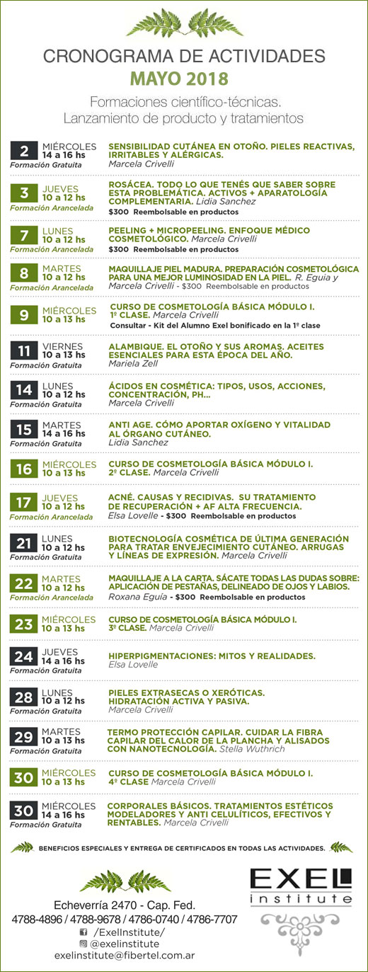 PROGRAMACION MAYO 2018