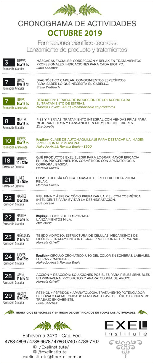 EXEL INSTITUTE CRONO OCTUBRE 2019